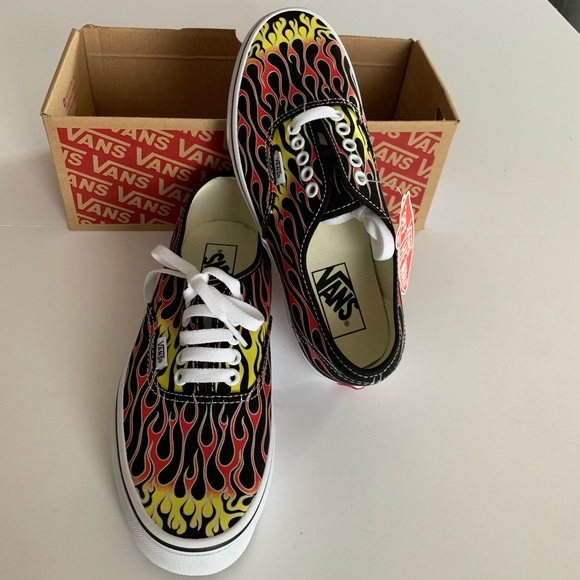Vans Authentic Mash up Flames Black/True White - Picture 4 of 5